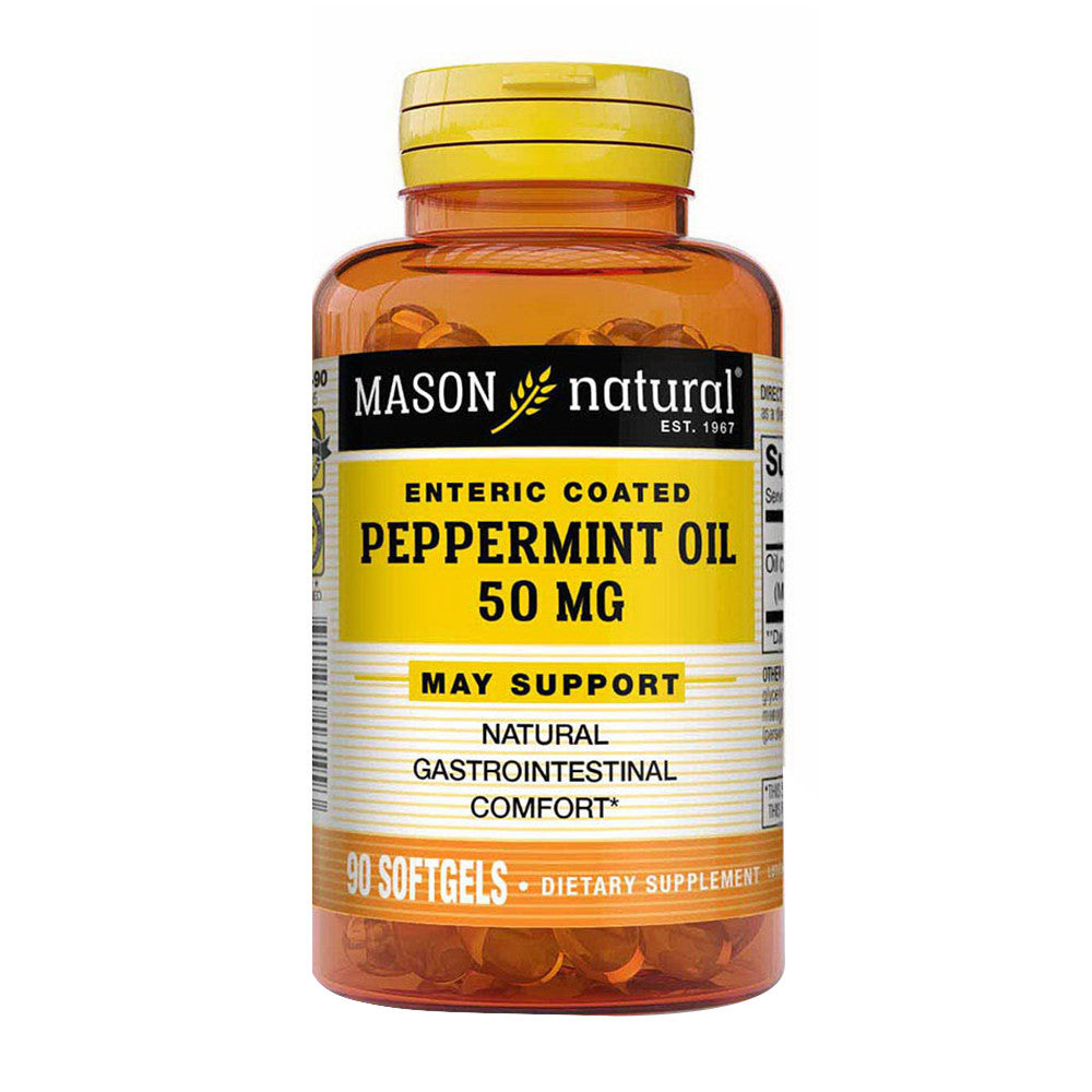 Mason Natural Peppermint Oil 50Mg Enteric Coated Softgels - 90 Ea
